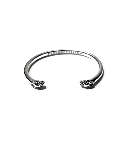 Chrome Hearts Bracelet Silver Double Dog Head