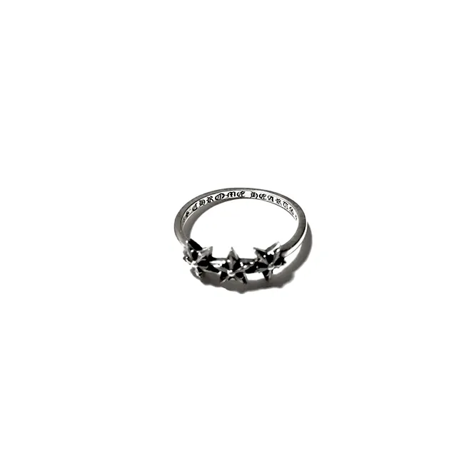 Three Five Pointed Stars Chrome Hearts Star Ring