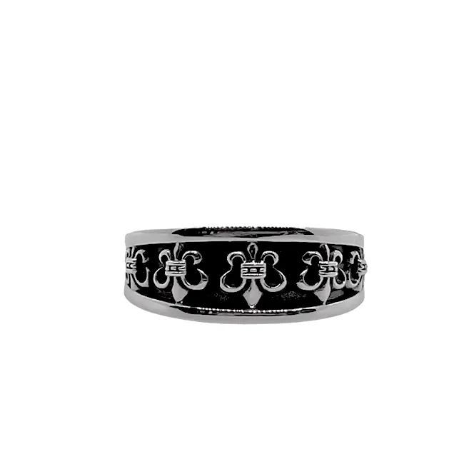 925 Chrome Hearts BS Fleur Bevel Ring