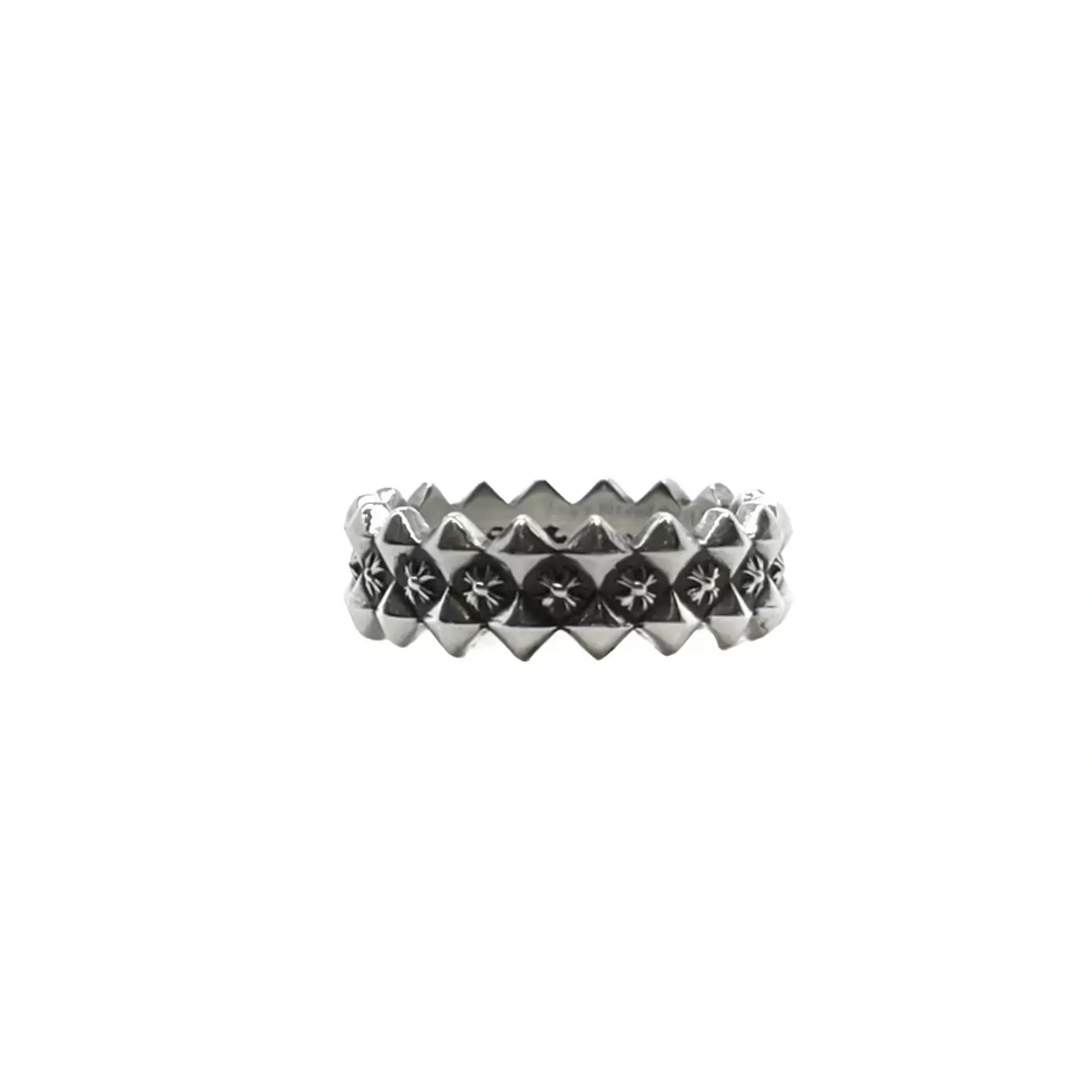 CH Plus Sawtooth Chrome Heart Silver Ring