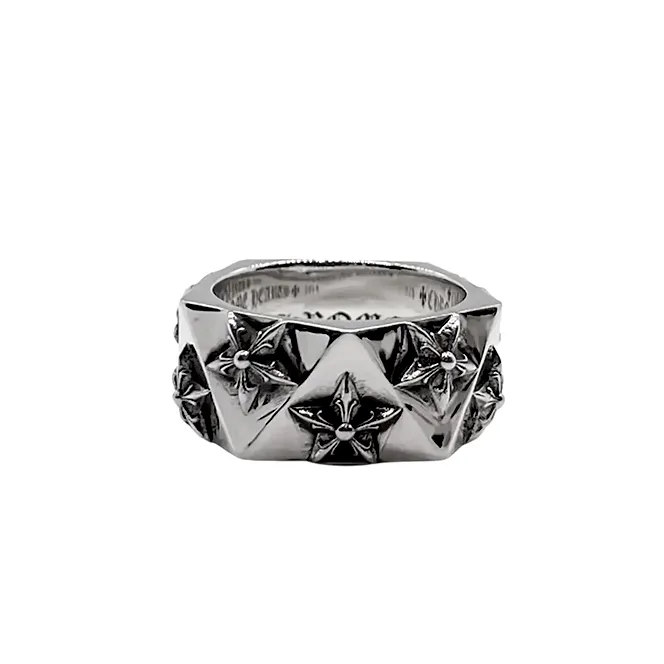 Shop Chrome Hearts Five Pointed Star Pentagon Ring