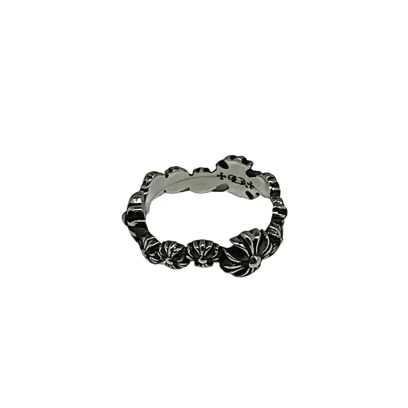 Cross Flower Chrome Hearts Wave Ring