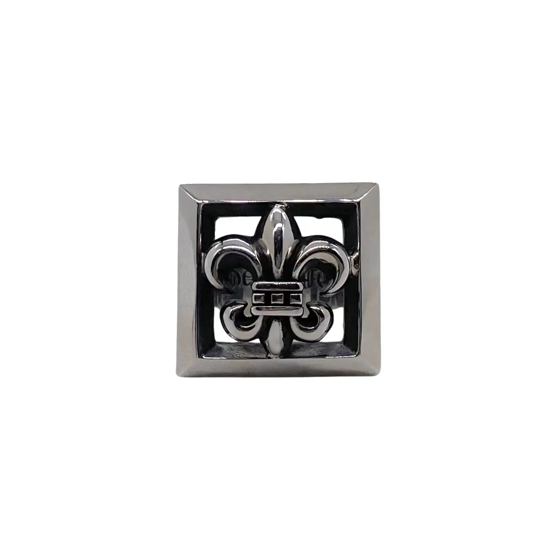 Hollow BS Fluer Square Men's Chrome Hearts Ring