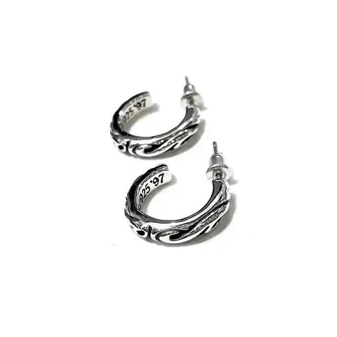 Chrome Hearts Scroll Hoop Earrings