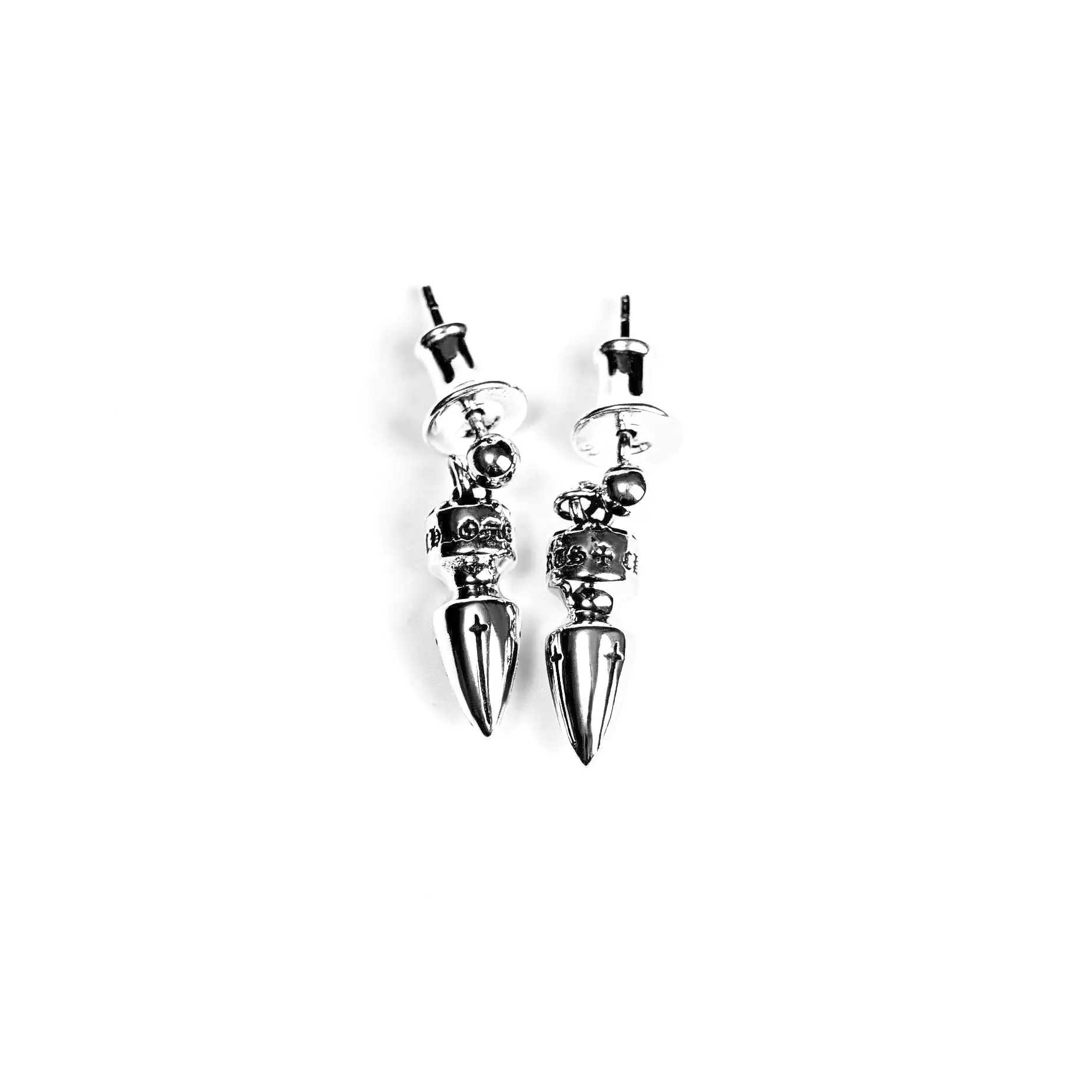 Chrome Hearts Bullet Pendant Earrings