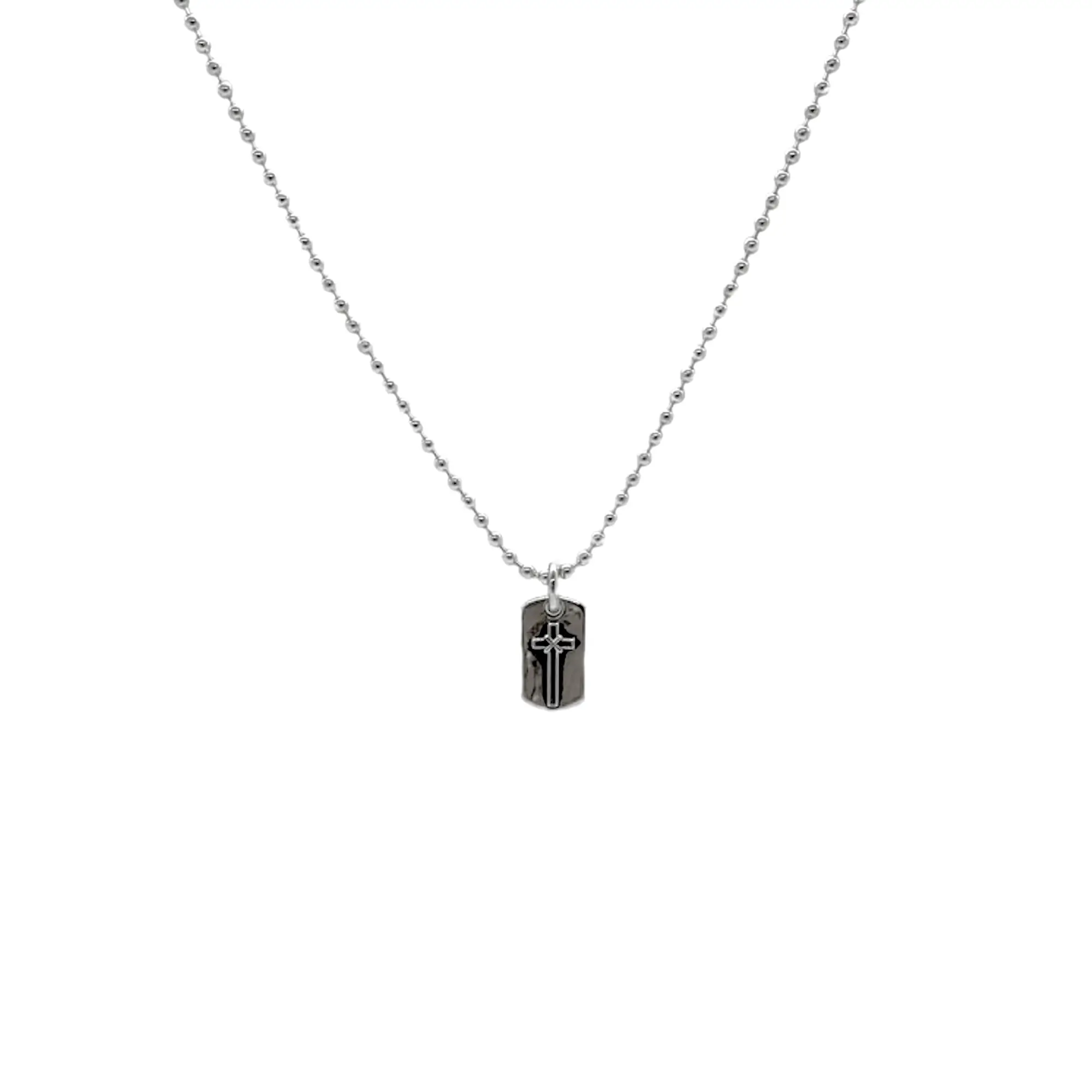 Mapplethorpe Cross Chrome Hearts Dog Tag Necklace