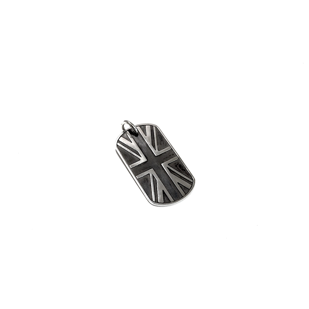 Chrome Hearts Dog Tag British Flag Necklace