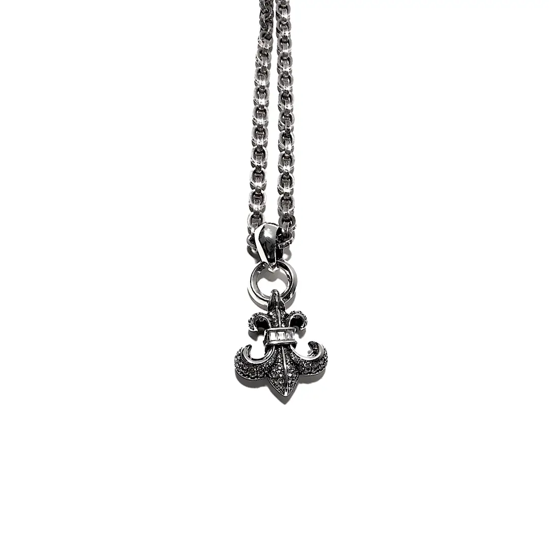 BS Fleur Chrome Hearts Diamond Pendant Necklace