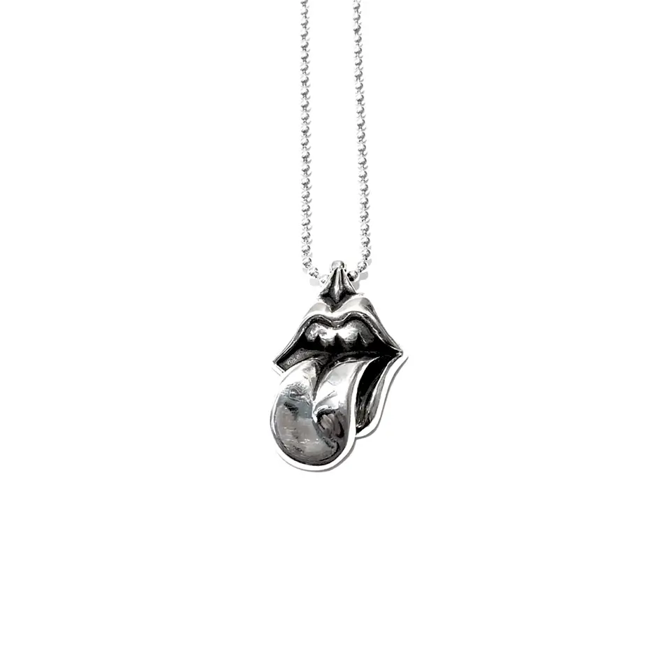 Chrome Hearts Rolling Stones Tongue Pendant Necklace