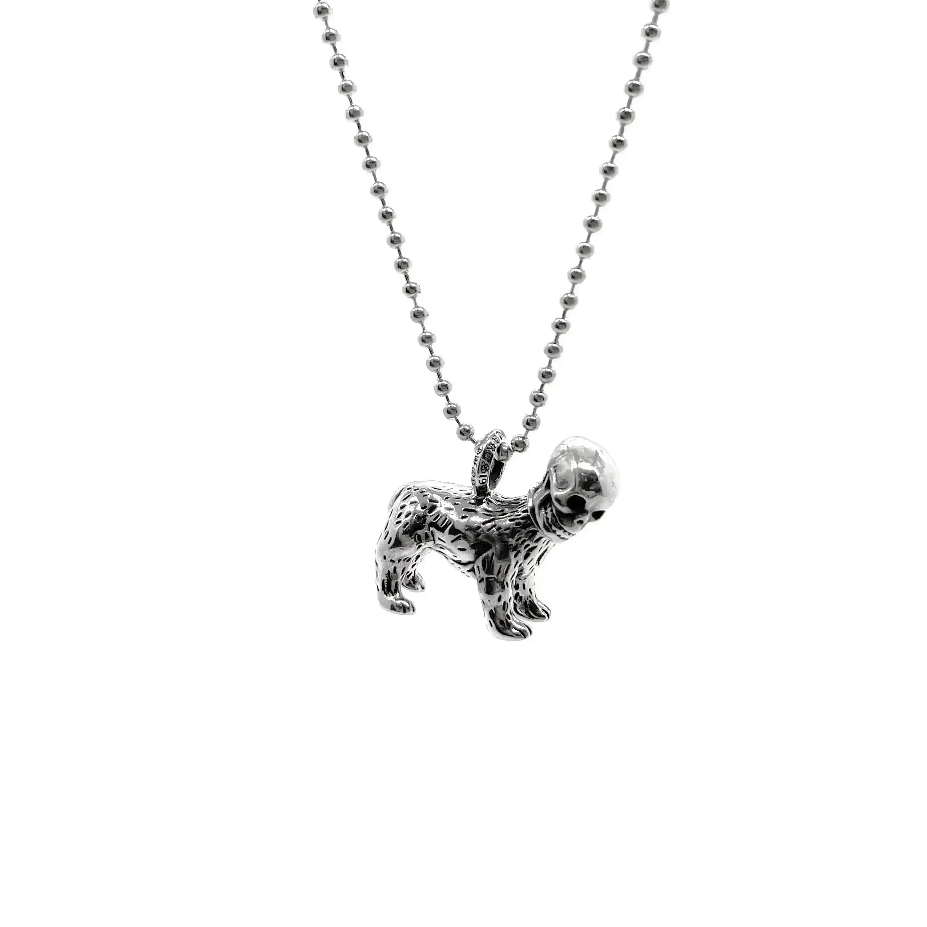 Chrome Hearts Skull Puppy Foit Skeeter Pendant Necklace