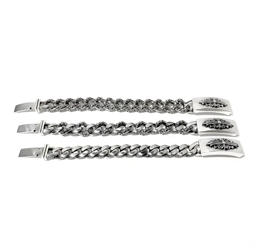 Thick Floral ID Men's Chrome Hearts Bracelet