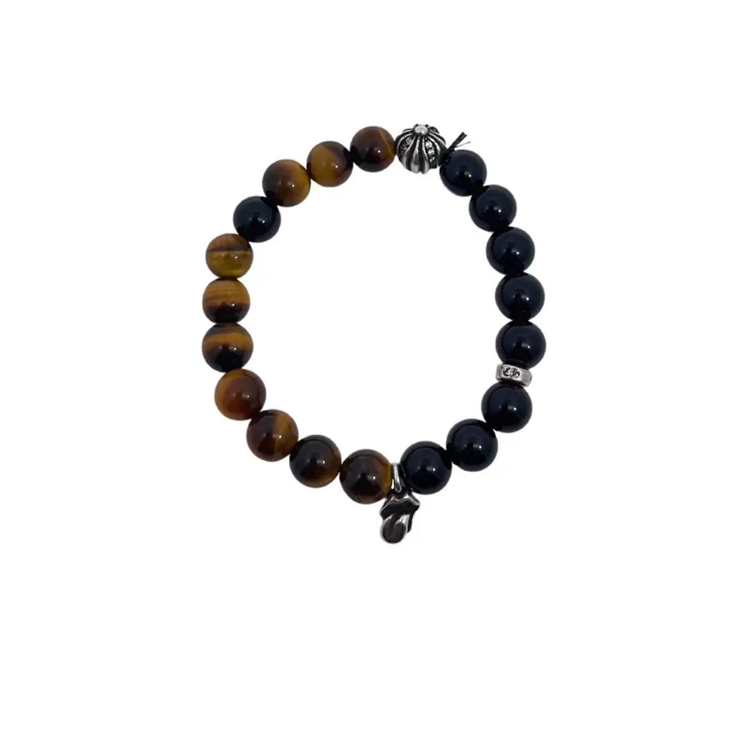 Chrome Hearts Lips Black Onyx Amber Bracelet