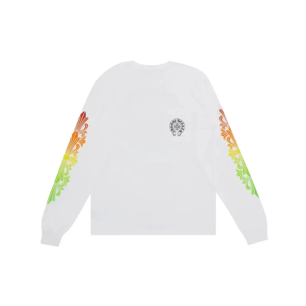 Floral Sleeve Gradient Chrome Hearts Shirt Long Sleeve