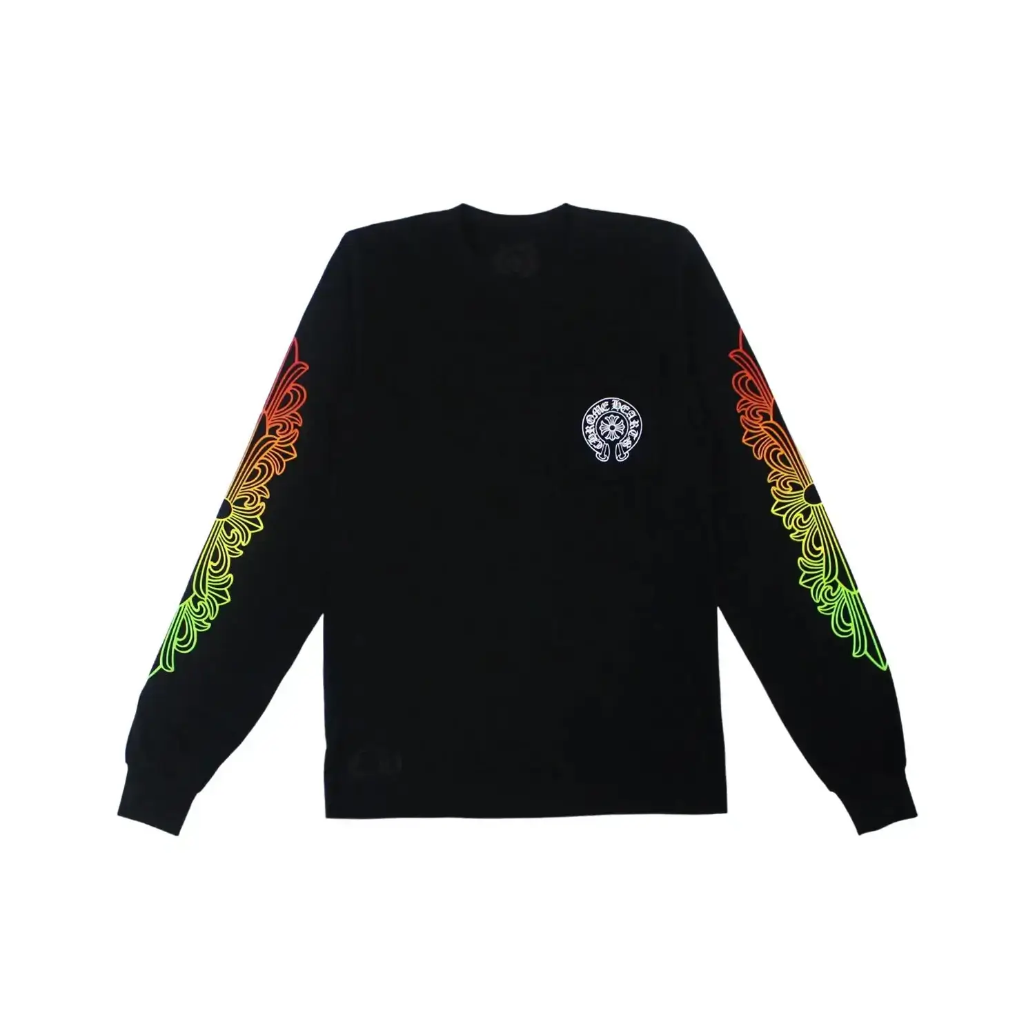 Floral Sleeve Gradient Long Sleeve Chrome Hearts Shirt