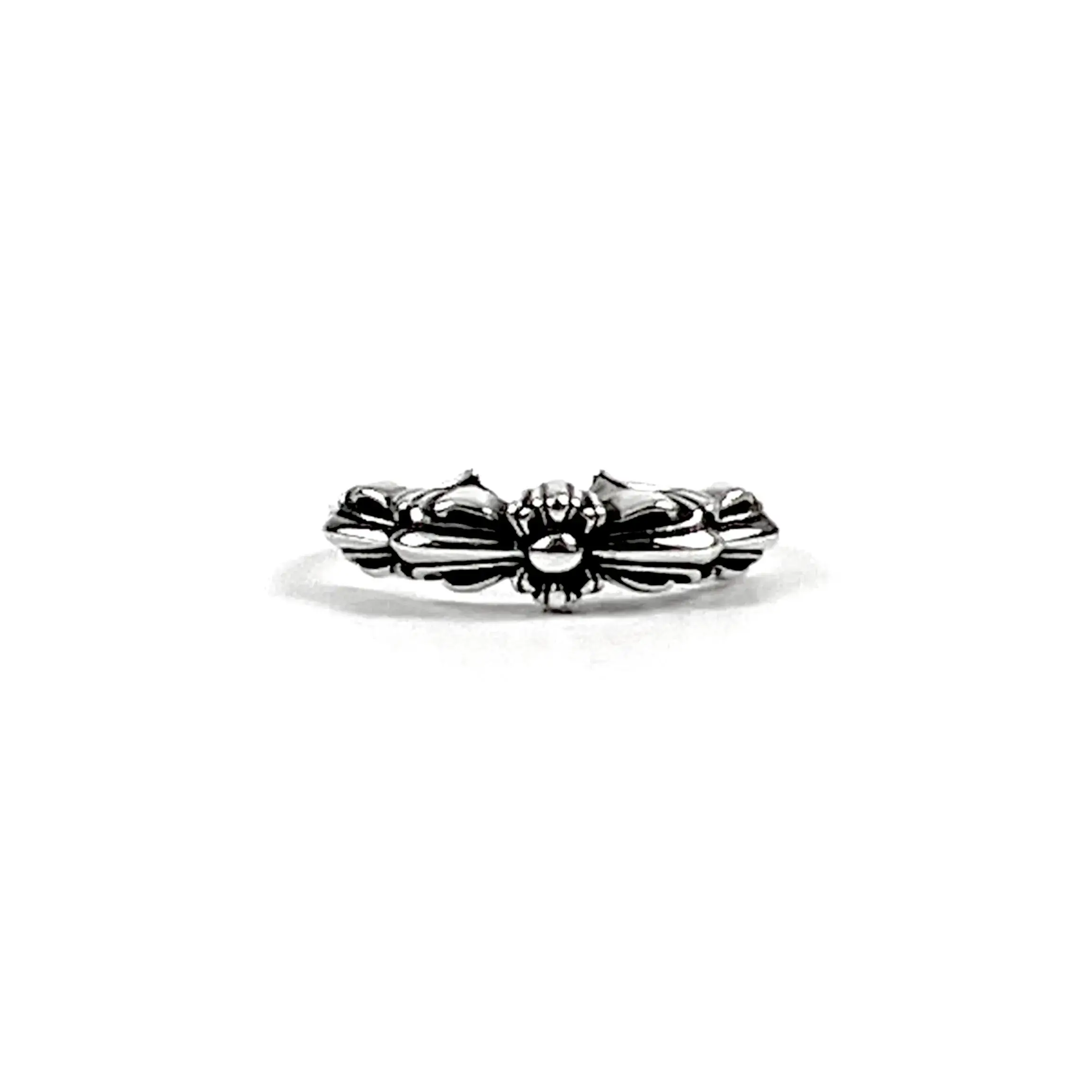 Woman Men's Chrome Hearts Baby Double Floral Cross Ring