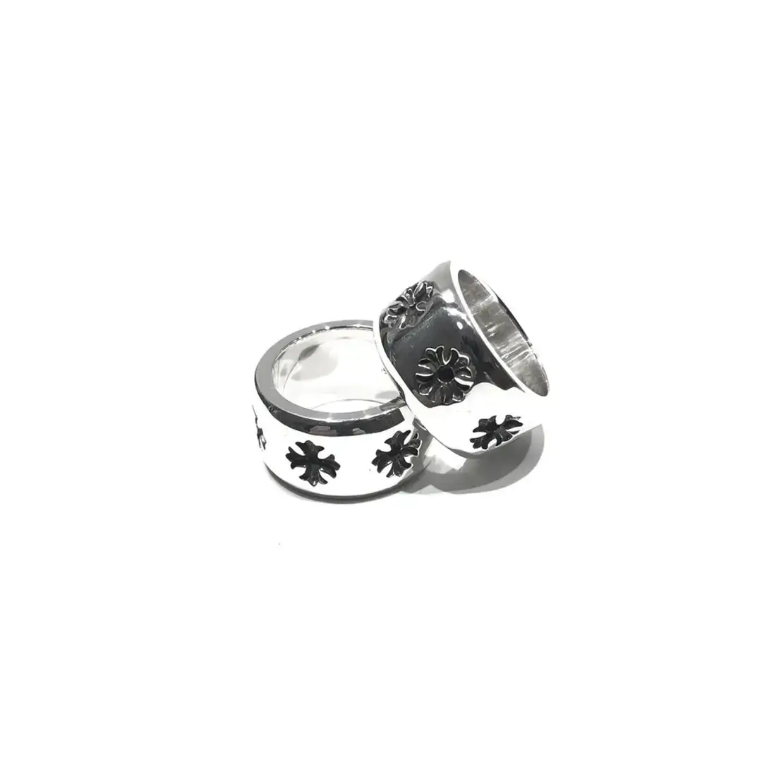Thick Chrome Hearts CH Plus Ring