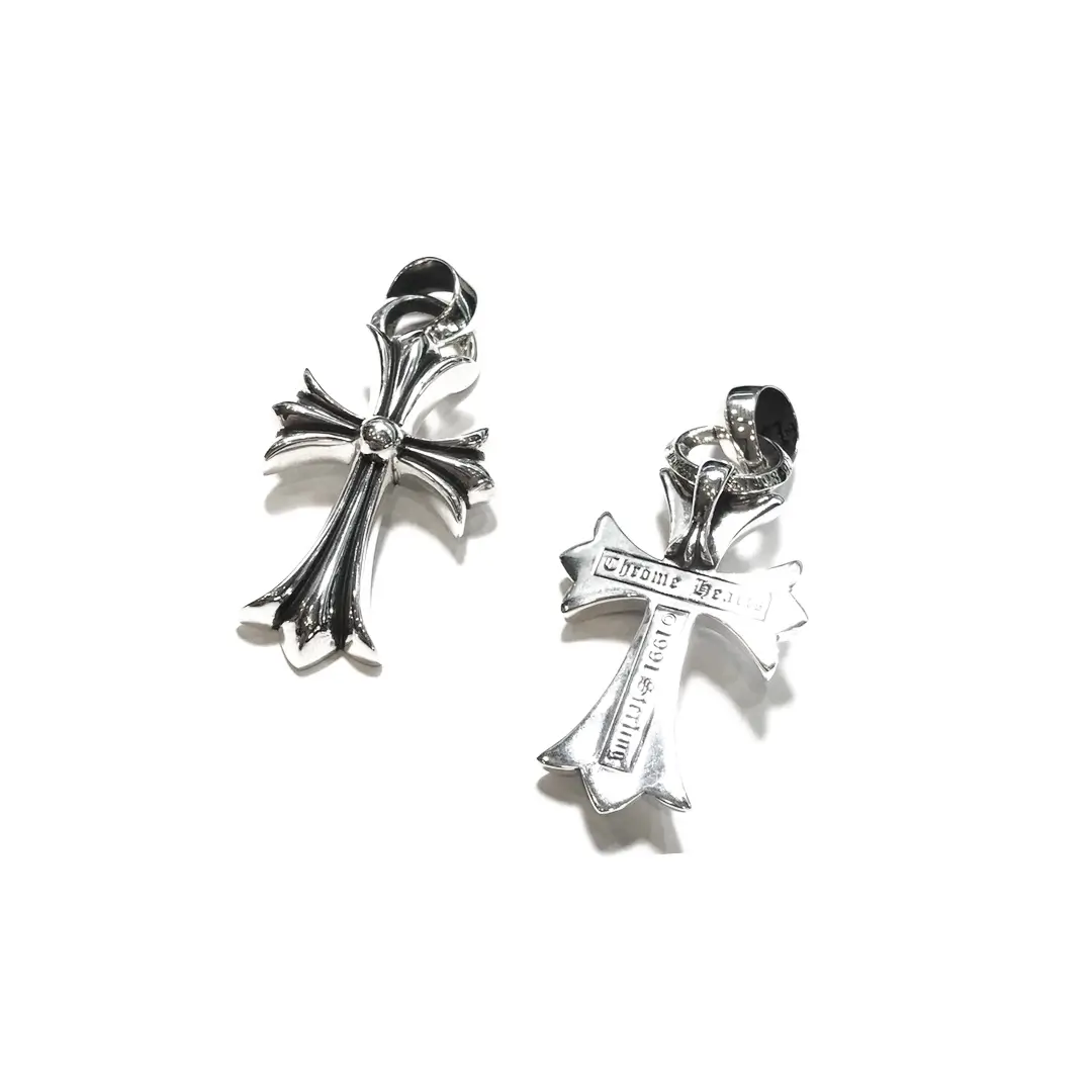 Chrome Hearts Necklace Cross Sterling Silver Pendant