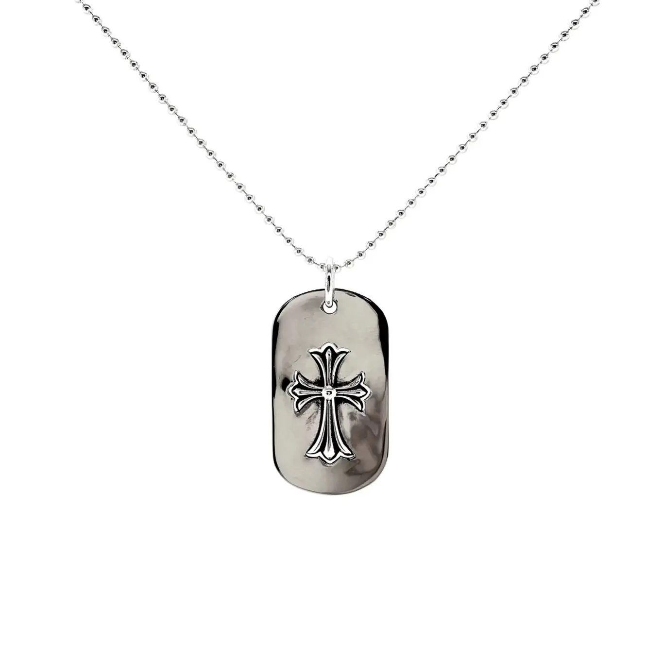 Chrome Hearts Dog Tag Cross Necklace