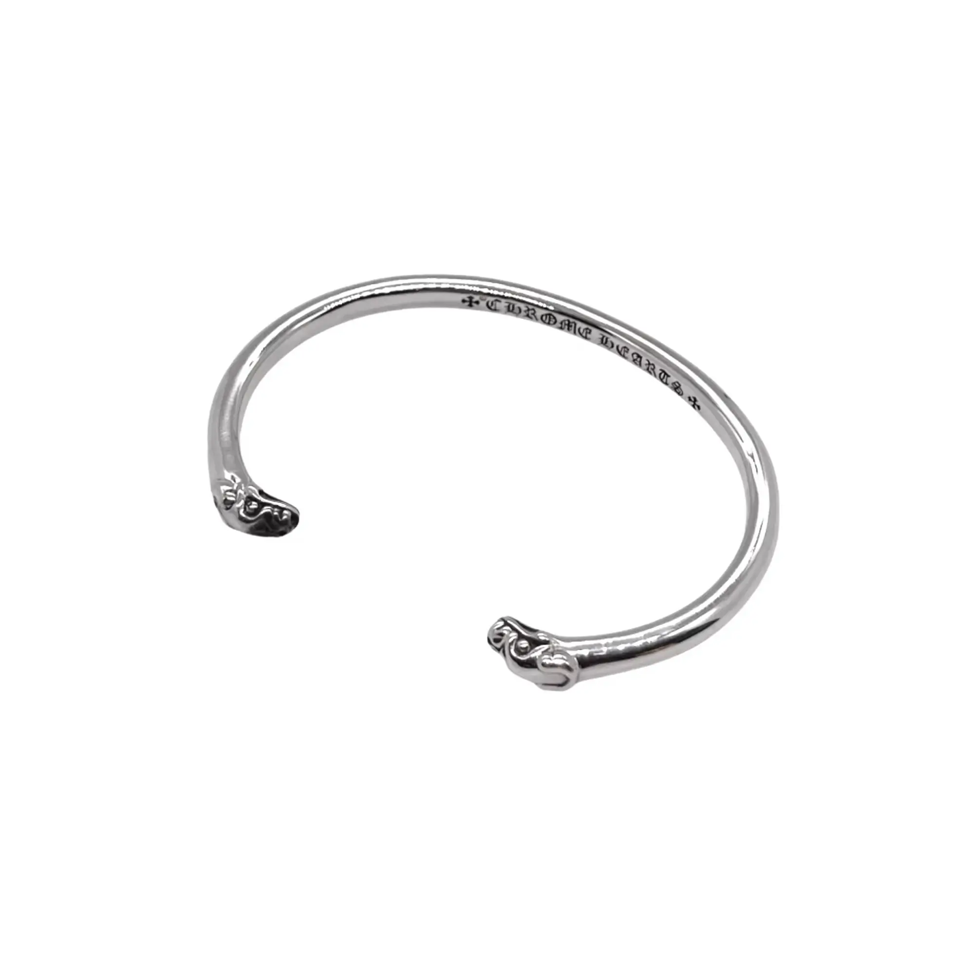 Chrome Hearts Bracelet Silver Double Dog Head
