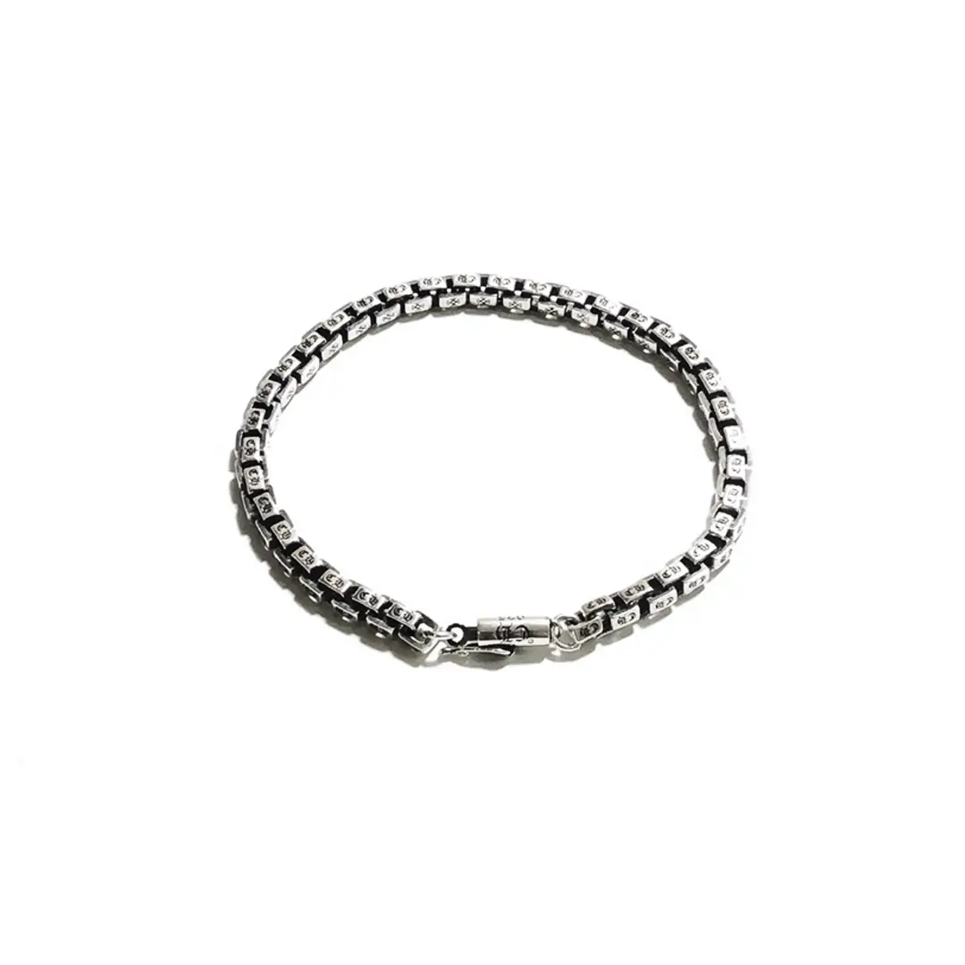 Chrome Hearts Wristband Checkered Alphabet Bracelet