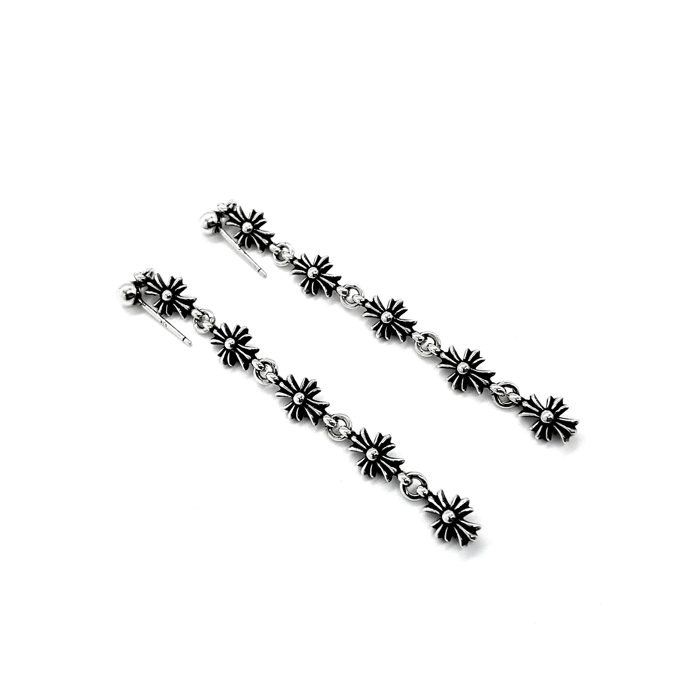 Chrome Hearts TINY E 5 Cross Earrings