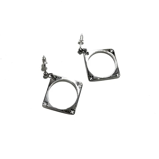 Chrome Hearts Charms - Cross Square Earrings