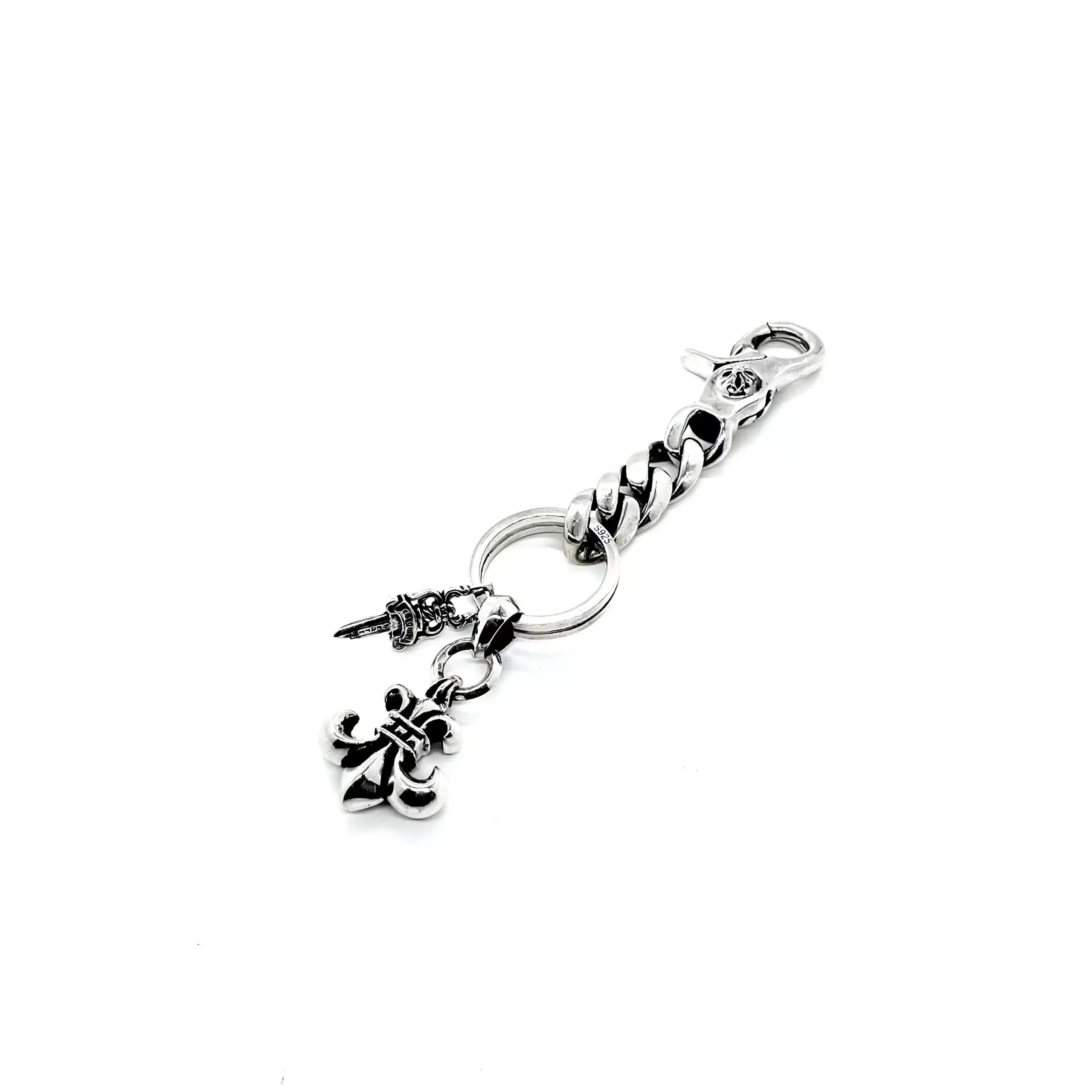 Chrome Hearts Keychain - BS Fleur Dagger Key Ring Lock