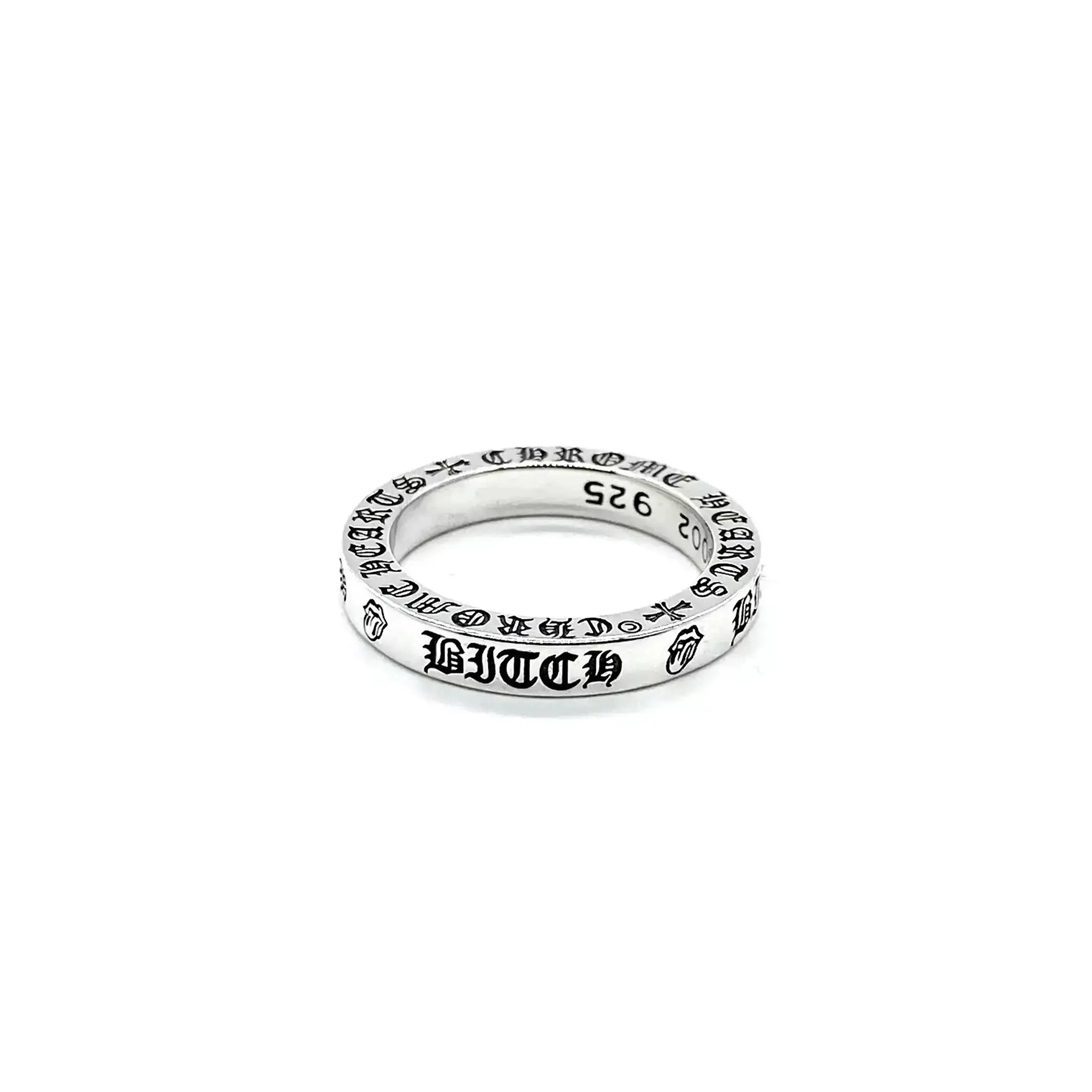 3MM Rolling Stone Tongue Chrome Hearts Spacer Ring