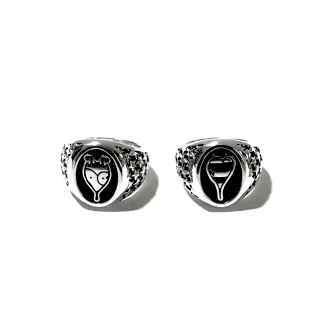 Chrome Hearts Matty Boy Spec/Ppo Striped Heart Ring