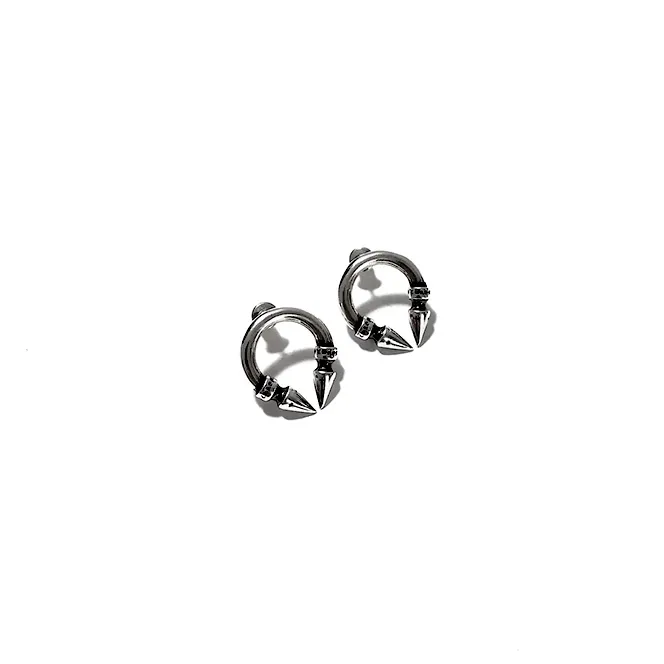 Chrome Hearts Spike Double Rivet Earrings