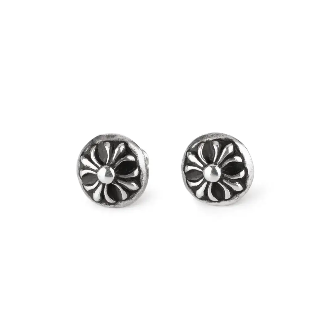 Chrome Hearts Cross Logo Round Earrings