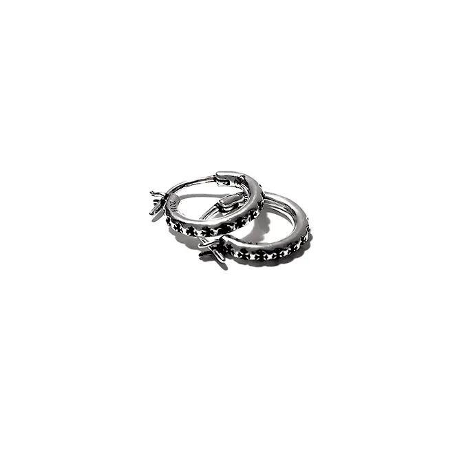 Chrome Hearts Tiny Cross Hoop Earrings