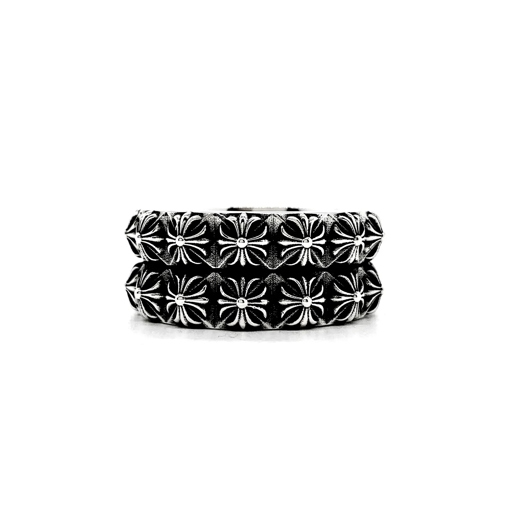 Chrome Hearts Ring Mens Double Layer Cross Ring