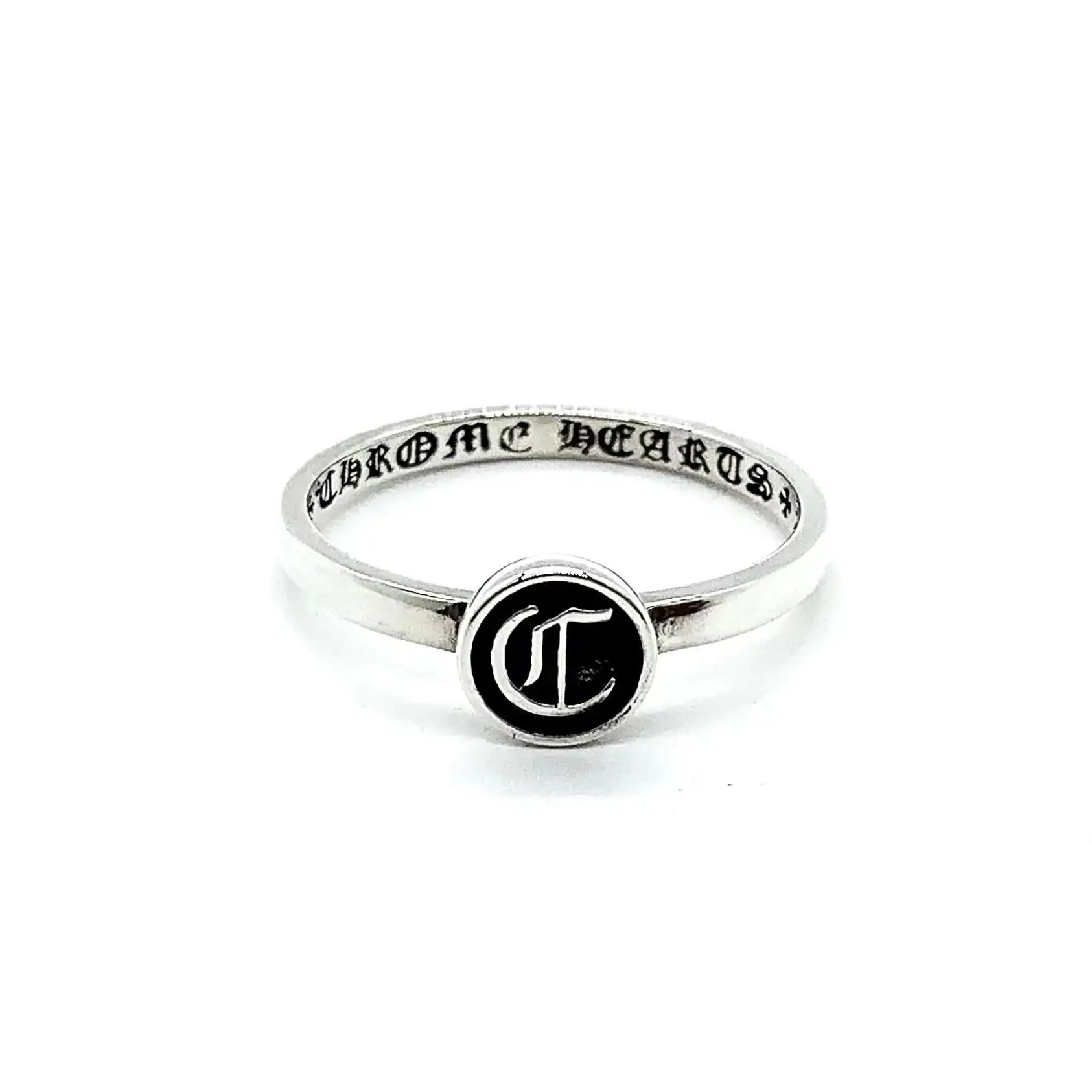 Chrome best hearts CH initial ring