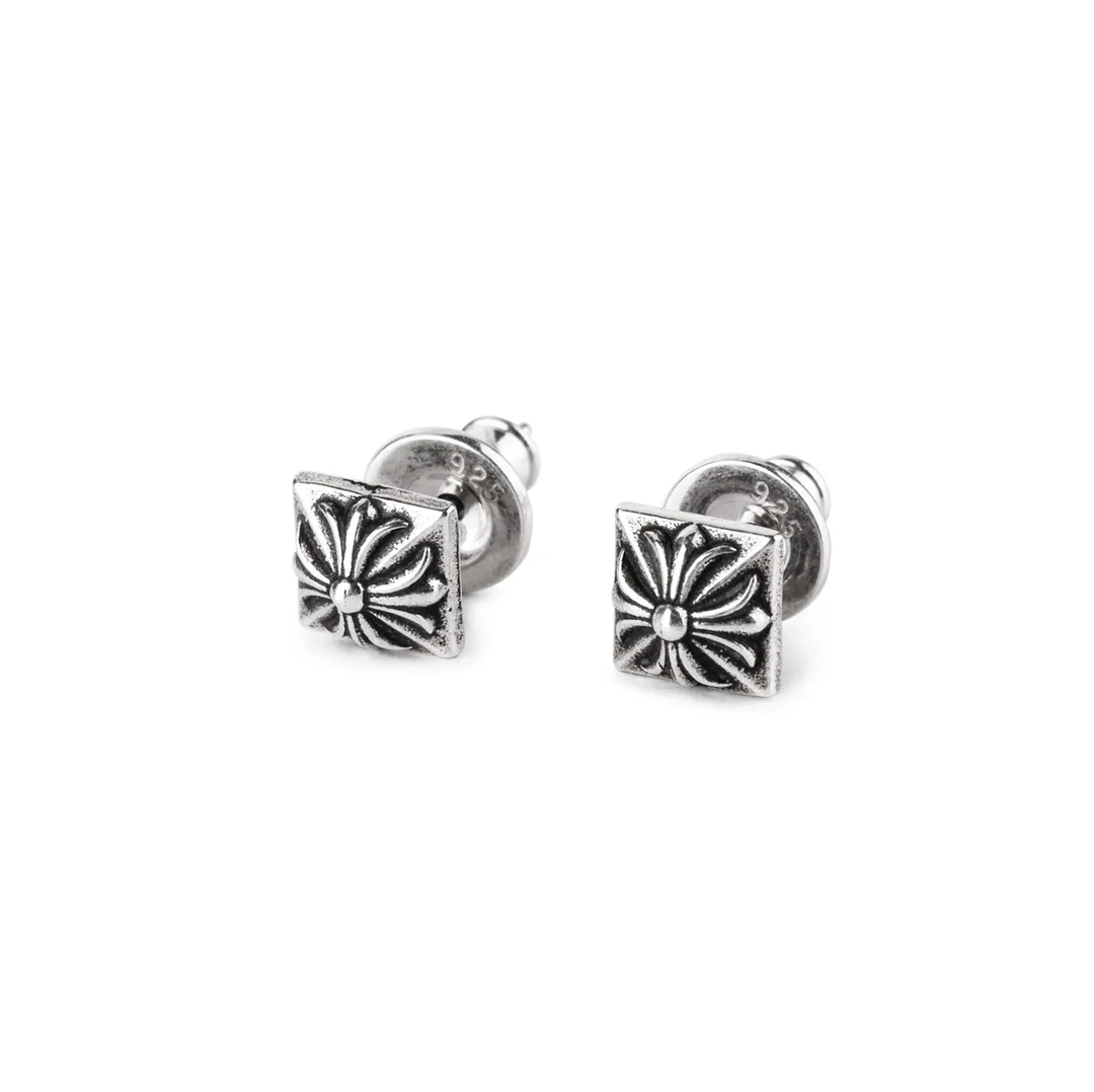 Chrome Hearts Cross Stud Earring - Bold Rock-Inspired Design