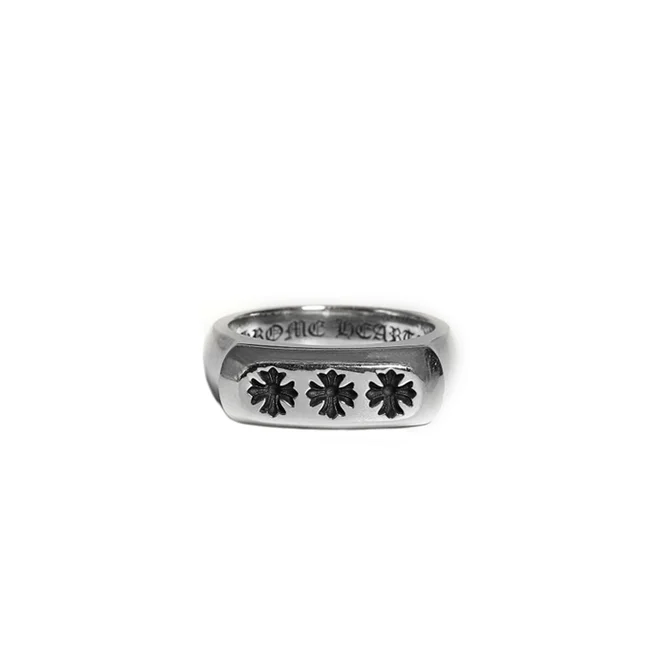 Chrome Hearts Triple Cross Logo Signet Ring