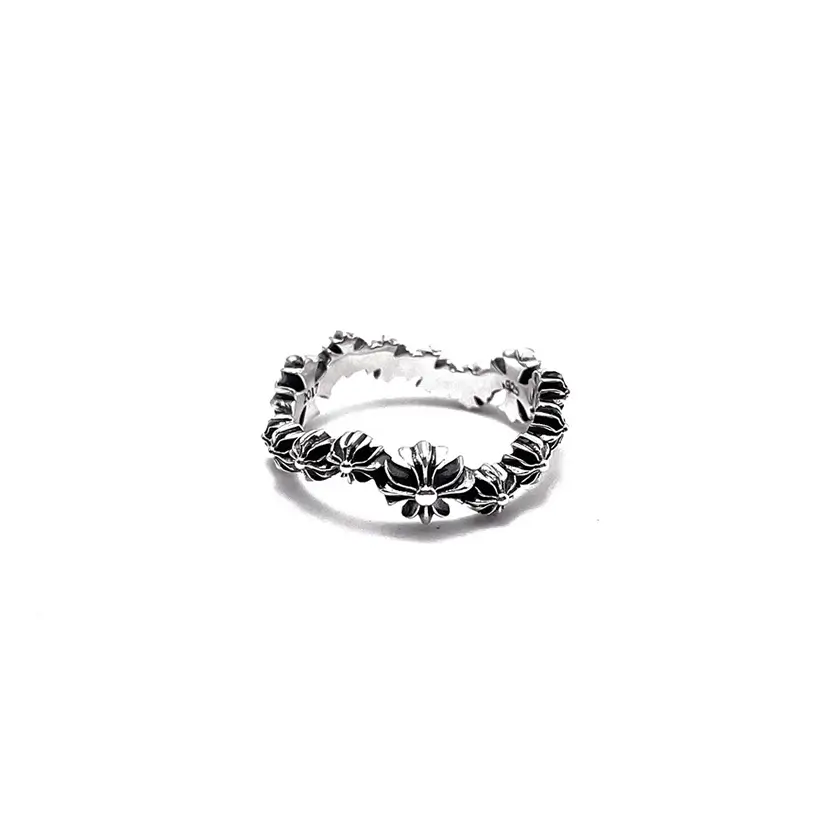 Cross Flower Chrome Hearts Wave Ring