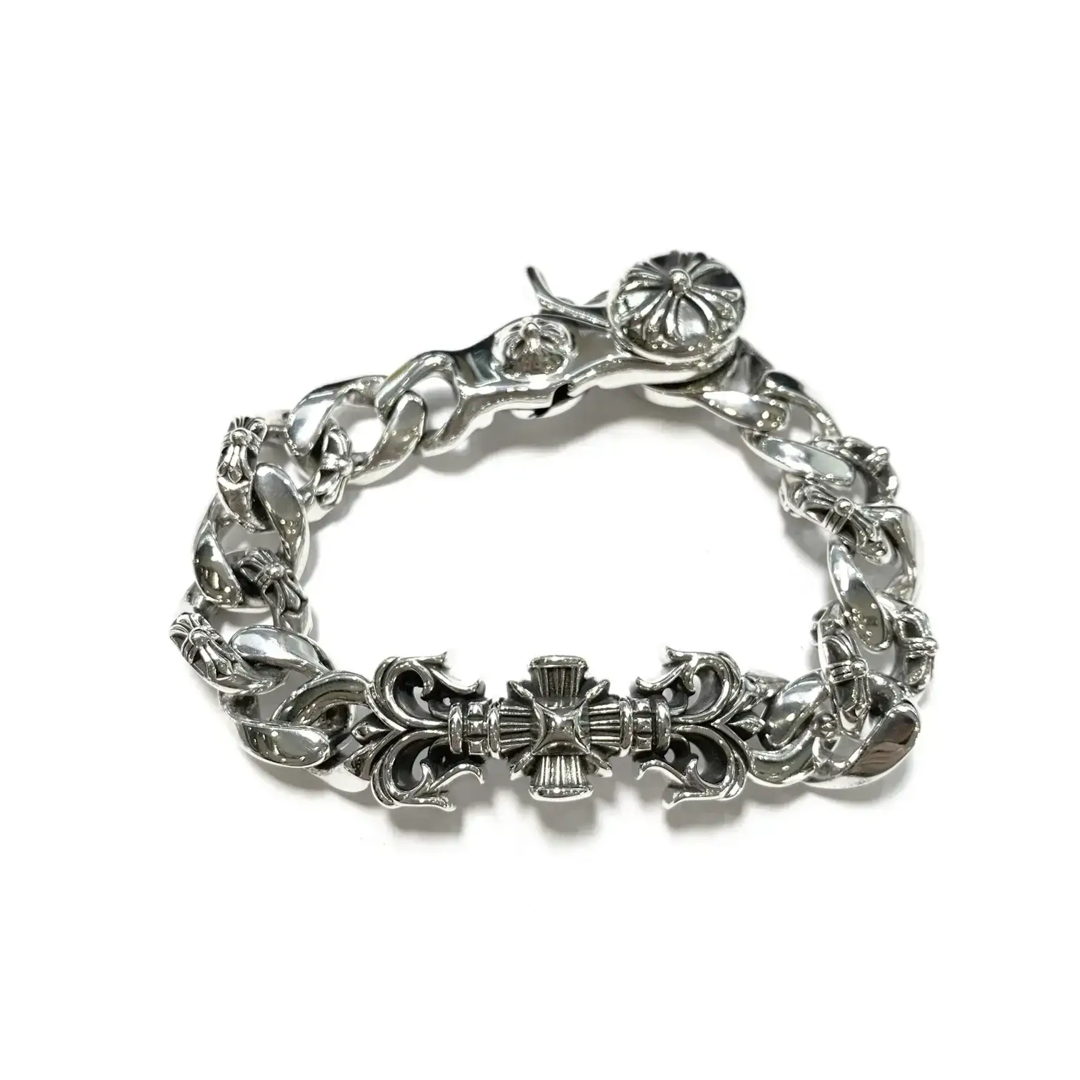 Chrome Hearts Filigree Cross Clip Bracelet