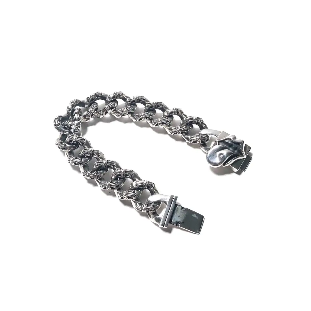 Chrome Hearts Rolling Stone Lips Thick Bracelet