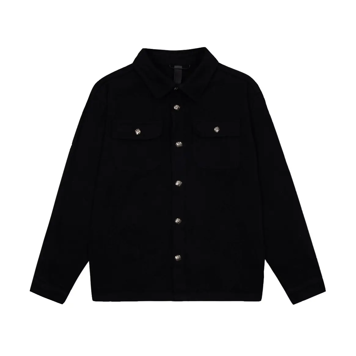 Chrome Hearts Black Jacket Twill Plain Coat