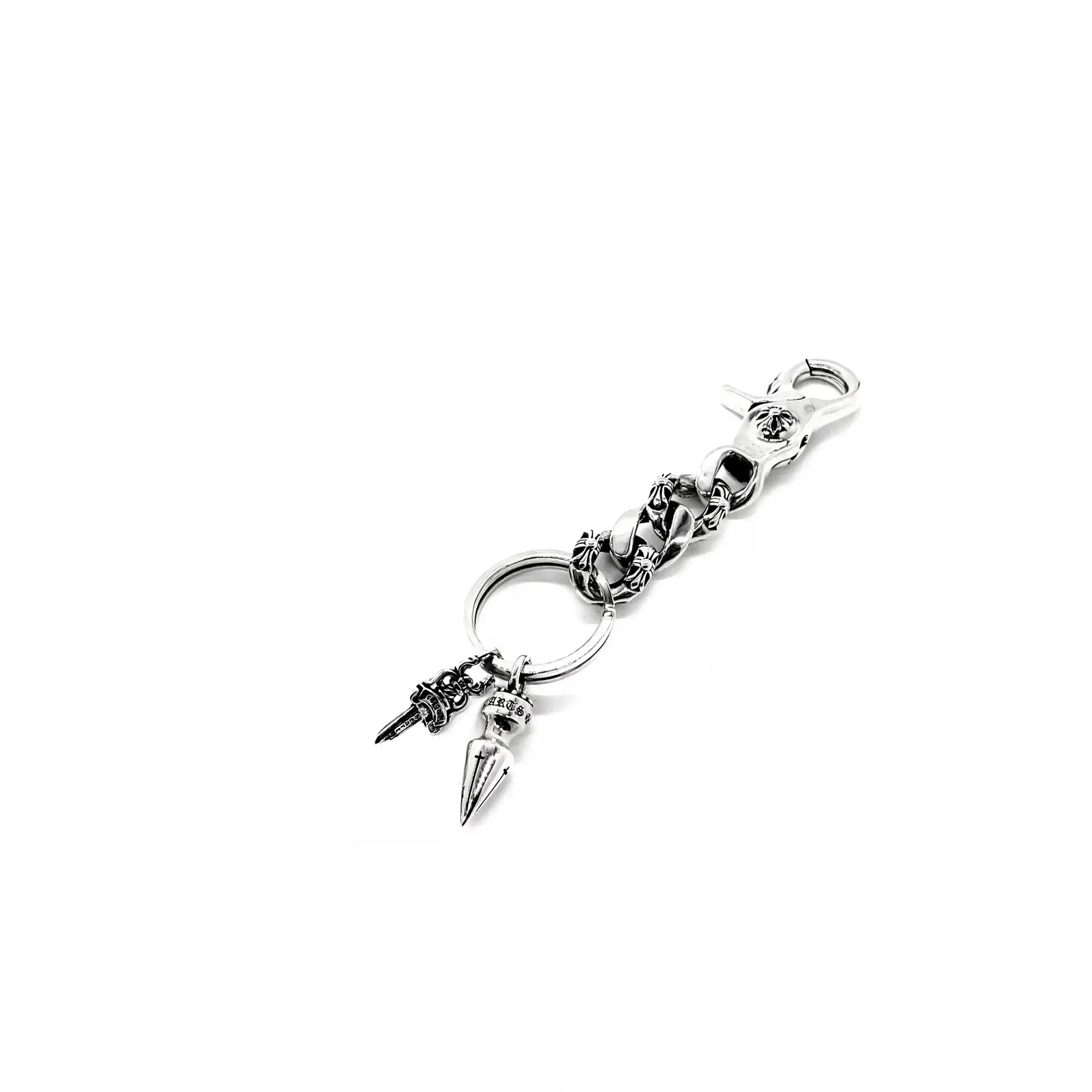 Chrome Hearts Keyring - Bullet Dagger Fancy Chain