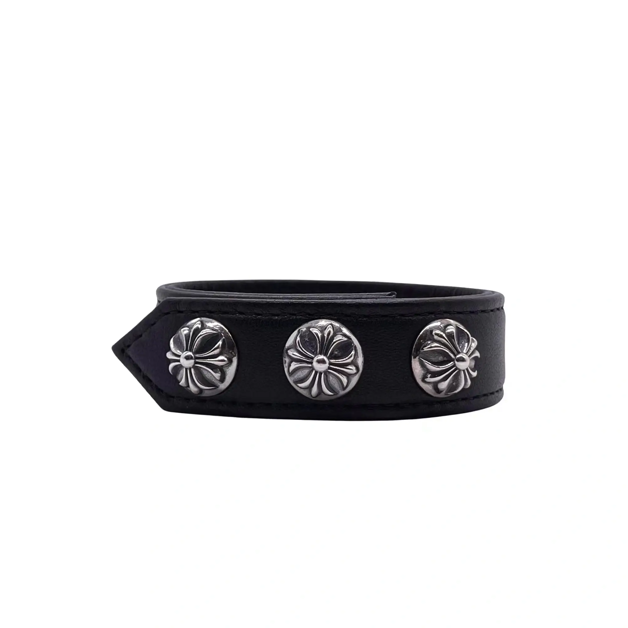 Cross Chrome Hearts Leather Bracelet