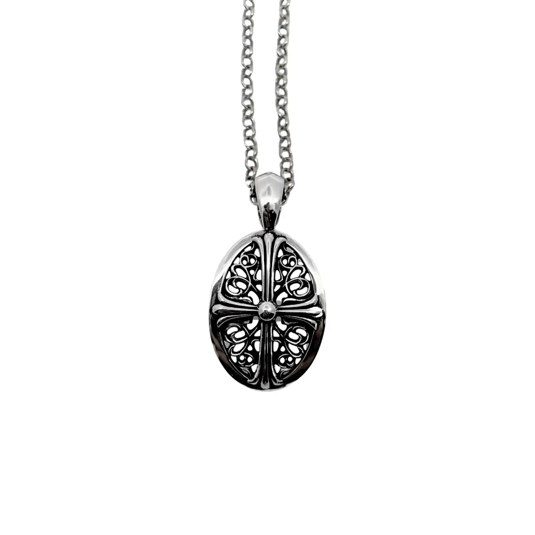 Chrome Hearts Classic Oval Keeper Pendant Necklace