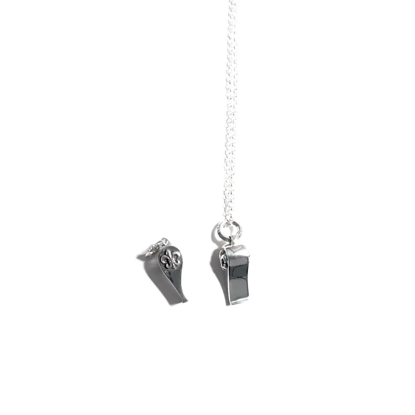 Mini BS Fleur Chrome Hearts Whistle Necklace