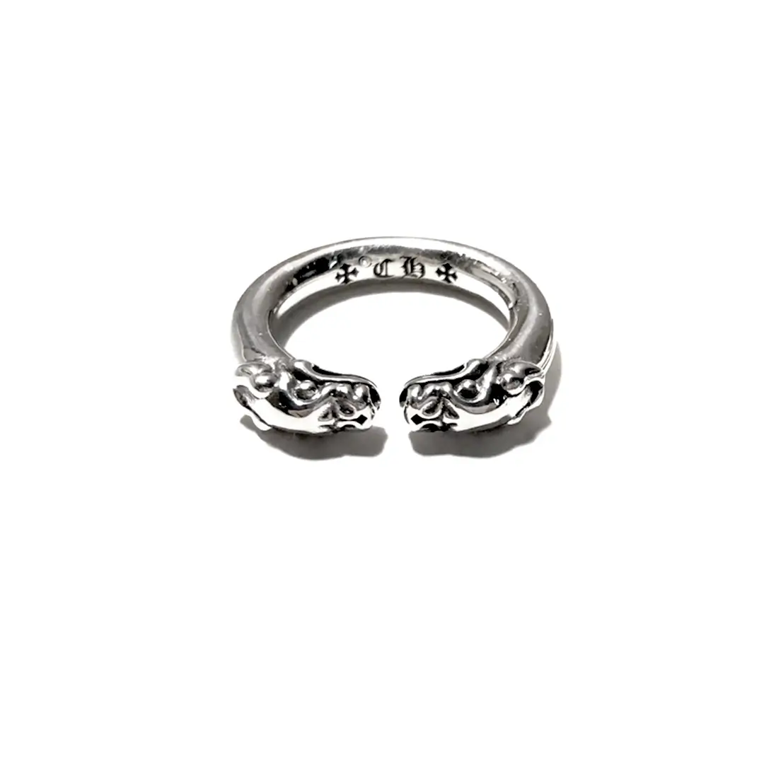 Dog Head Chrome Hearts Double Ring