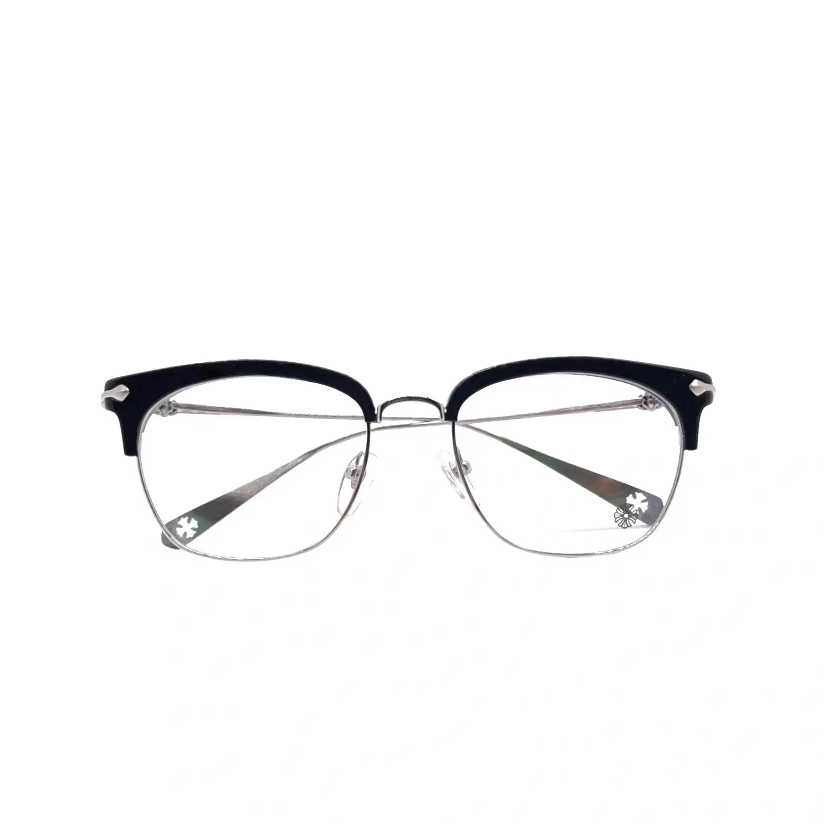 Chrome Hearts Flower Half Frame Glasses