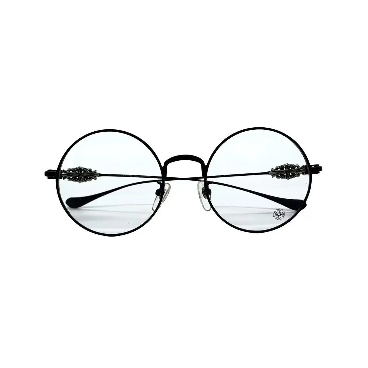 Double Floral Round Frame Chrome Hearts Optical Glasses