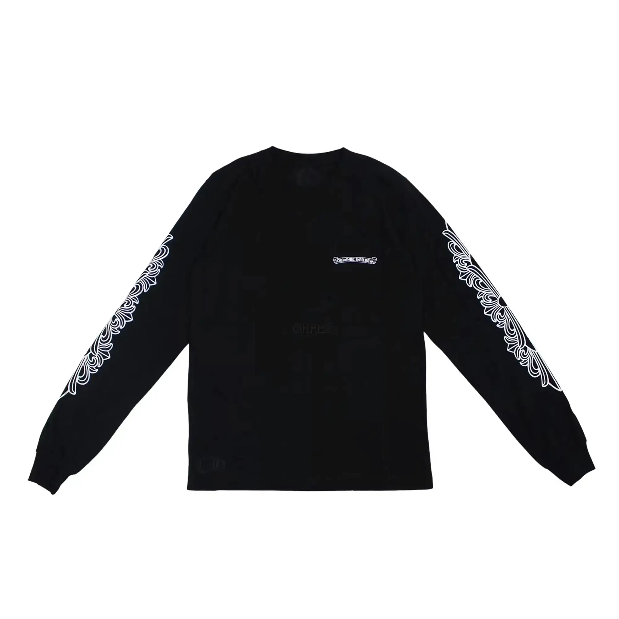 Eye Chart Dagger Chrome Hearts Long Sleeve Black Shirt