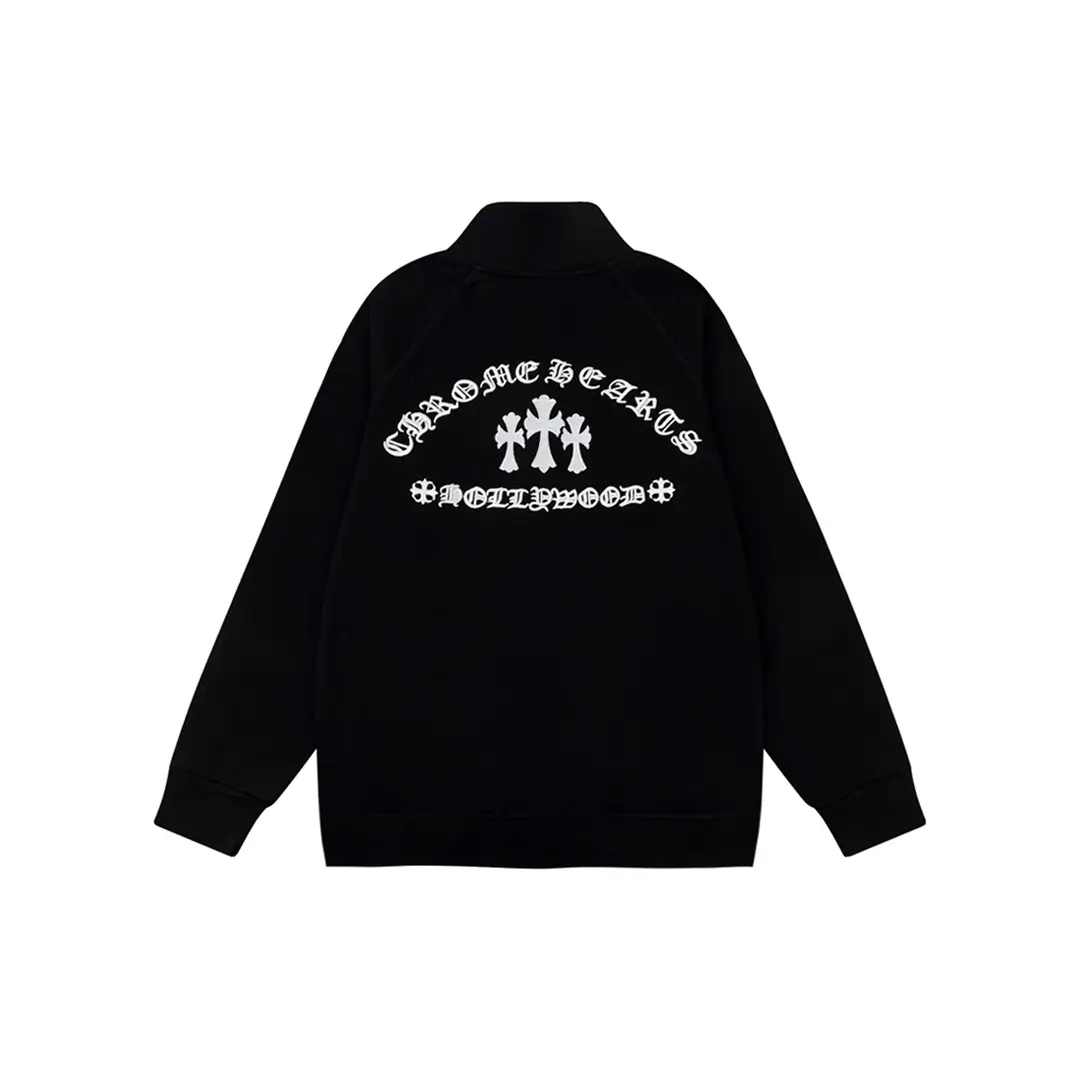 Y NOT Cemetery Cross Chrome Hearts Quarter Zip Sweatshirt