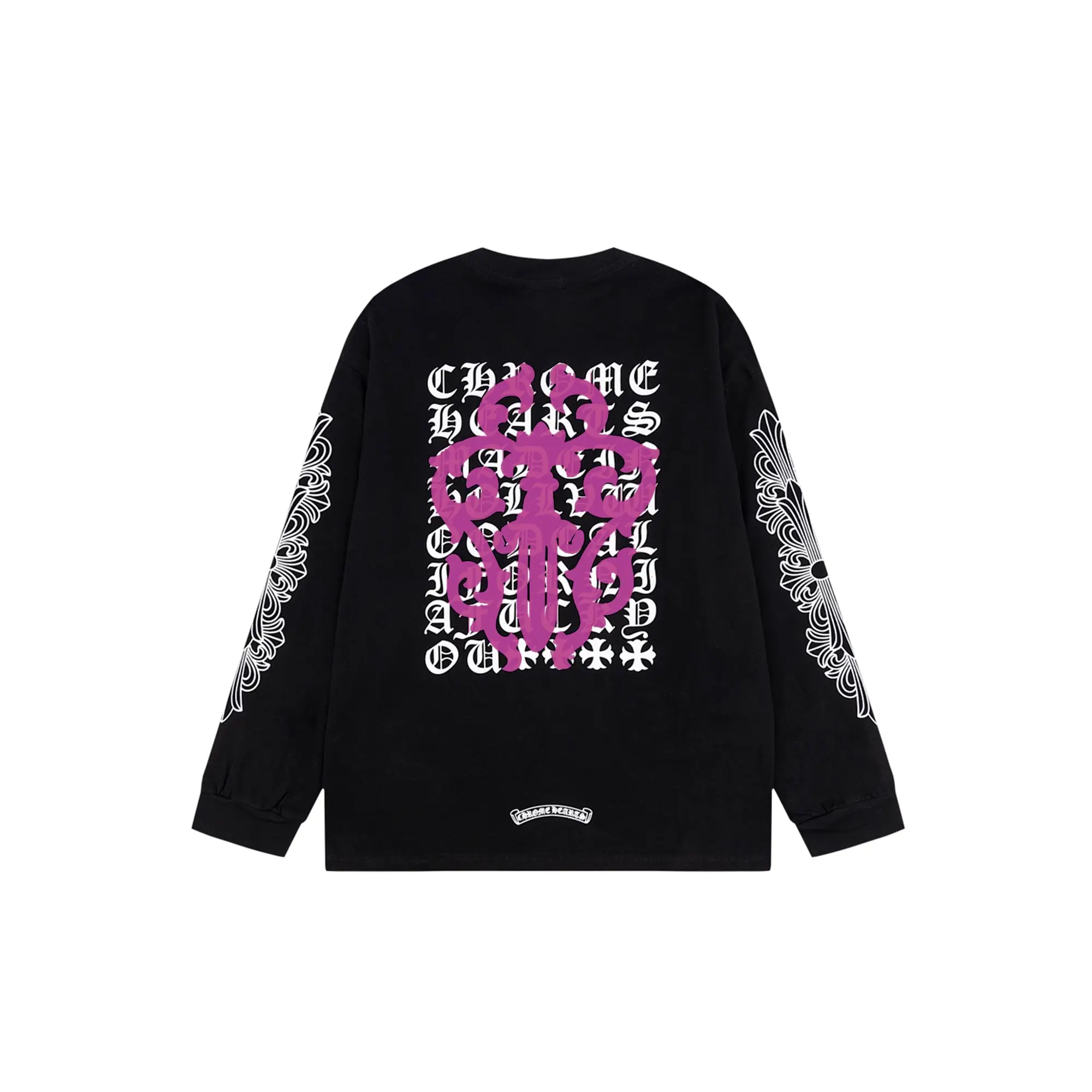 Eye Chart Dagger Chrome Hearts Long Sleeve Black Shirt